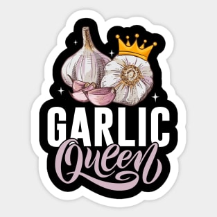 Funny Garlic Queen Sticker